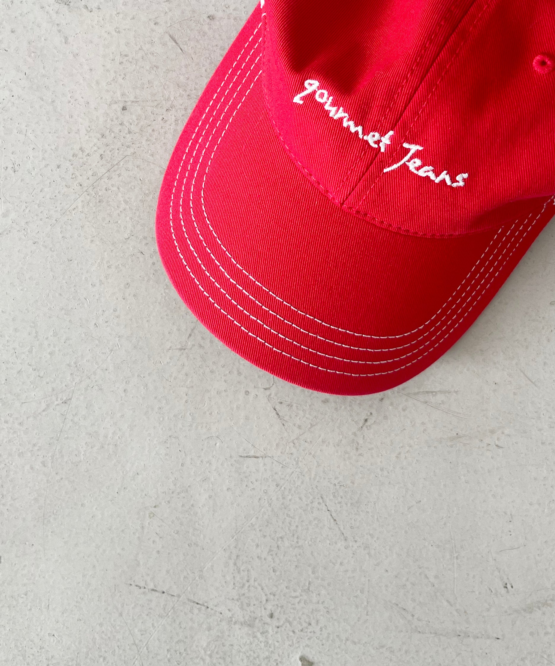 【EXCLUSIVE】gourmet jeans Mesh cap gourmet jeans "RED×WHITE"