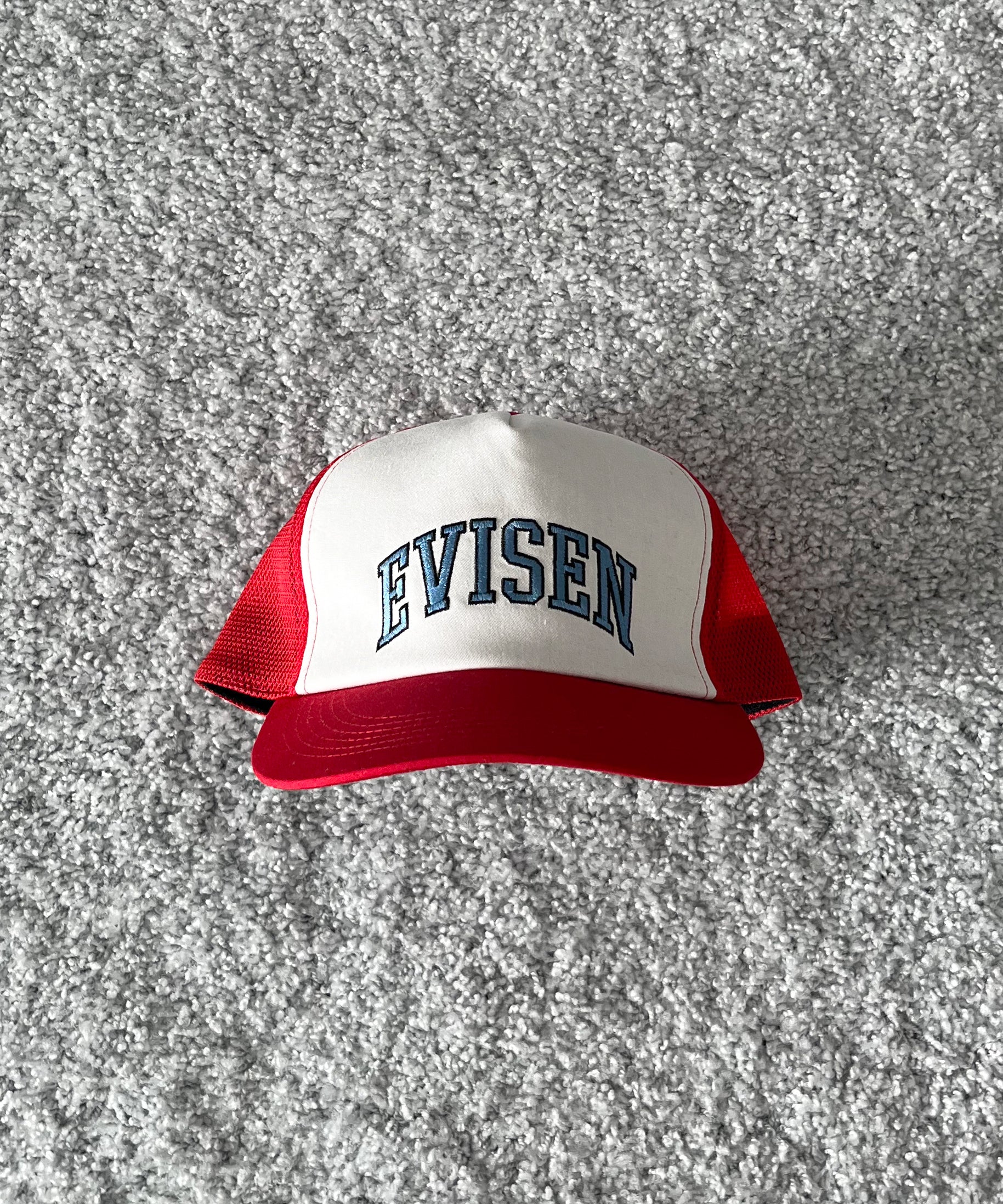 Evisen Skateboardsゑ College mesh cap "RED/WHITE"