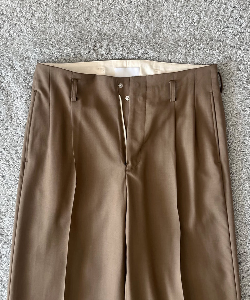 KAIKO Wool wide slacks "L.BROWN"