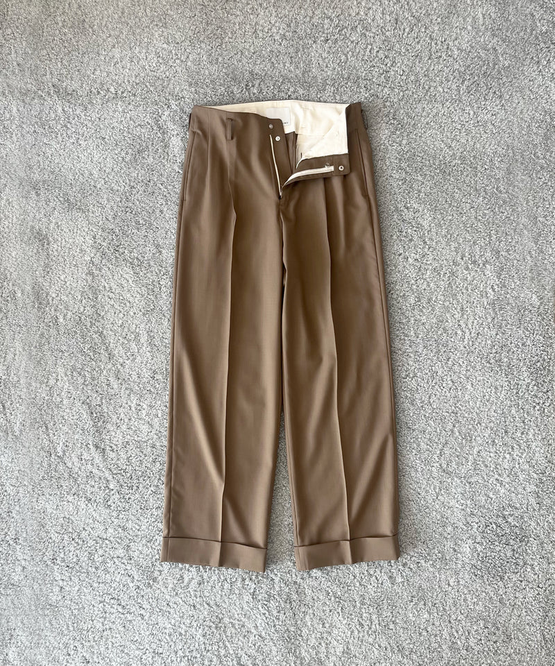 KAIKO Wool wide slacks "L.BROWN"