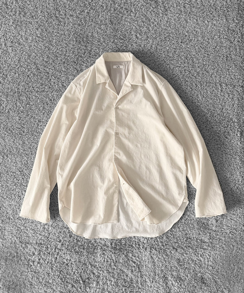 saby Lapel shirts- 21w corduroy sun fade processing - "D.NAVY”