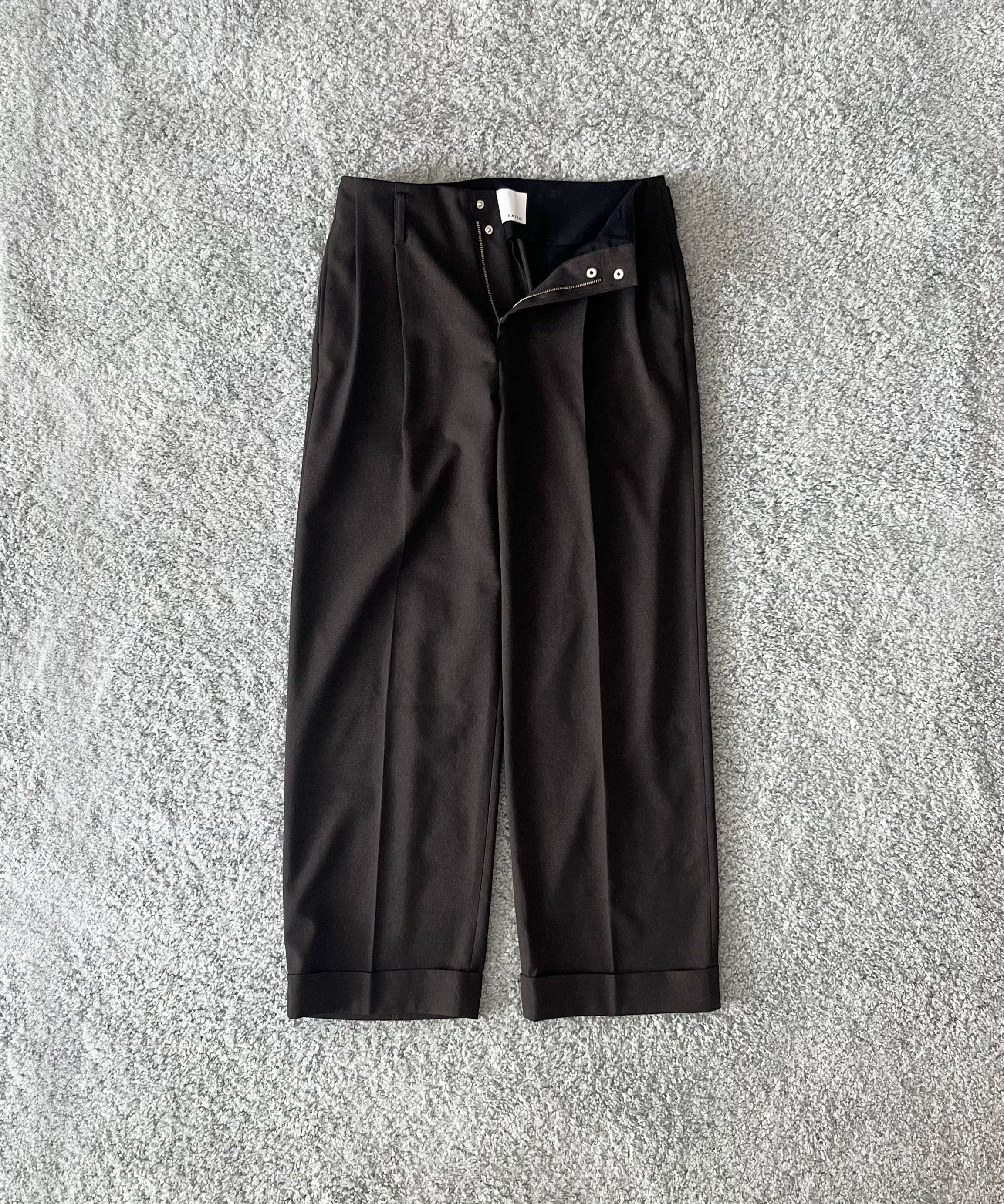 KAIKO Wide slacks "BROWN"