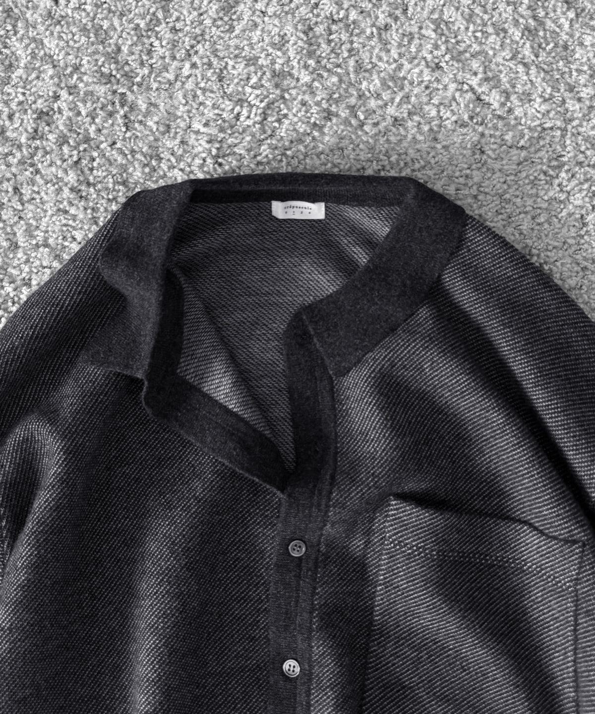crepuscule Jq knit shirt "BLACK"