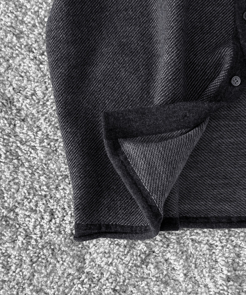 crepuscule Jq knit shirt "BLACK"