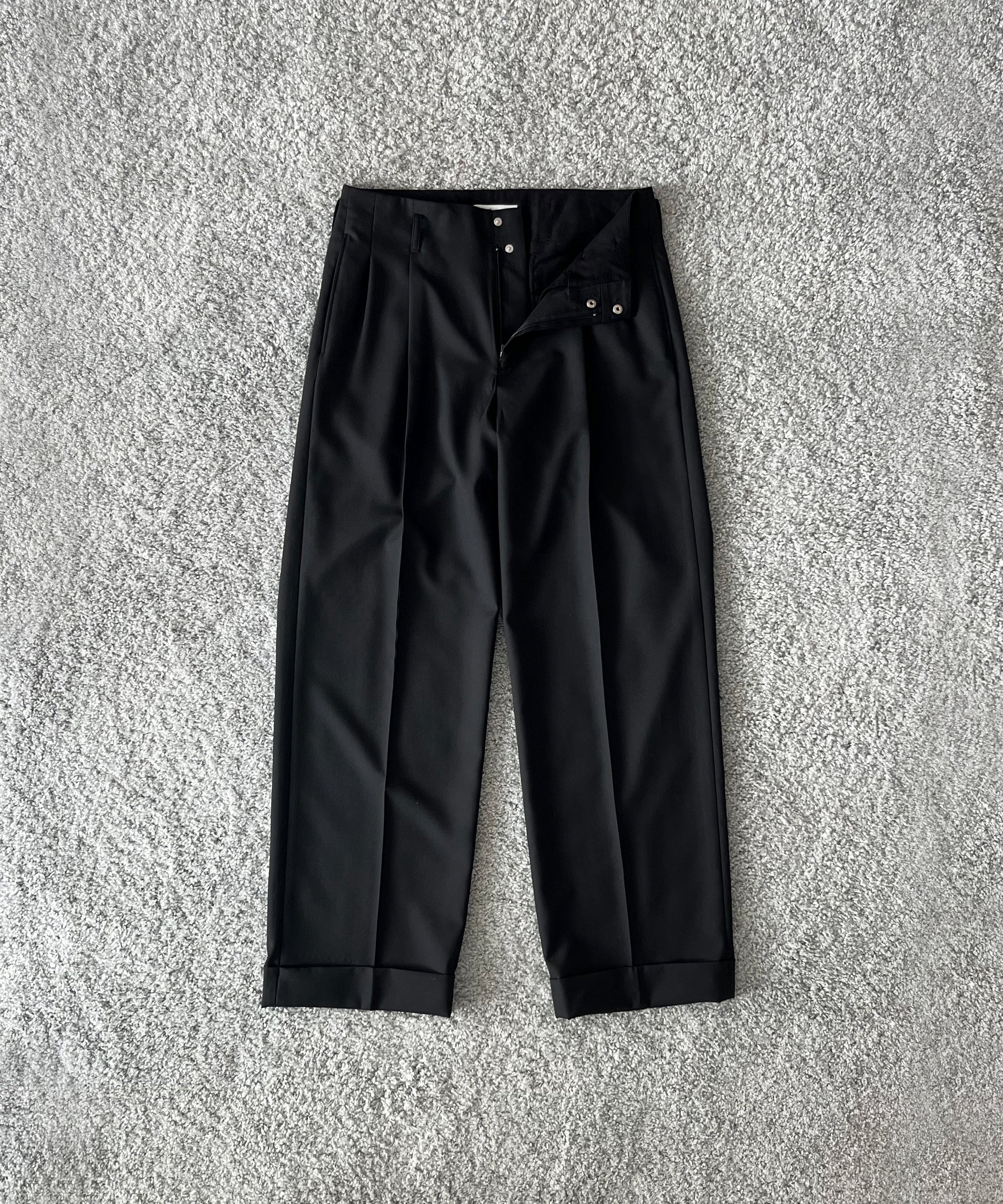 KAIKO Wool wide slacks "L.BROWN"