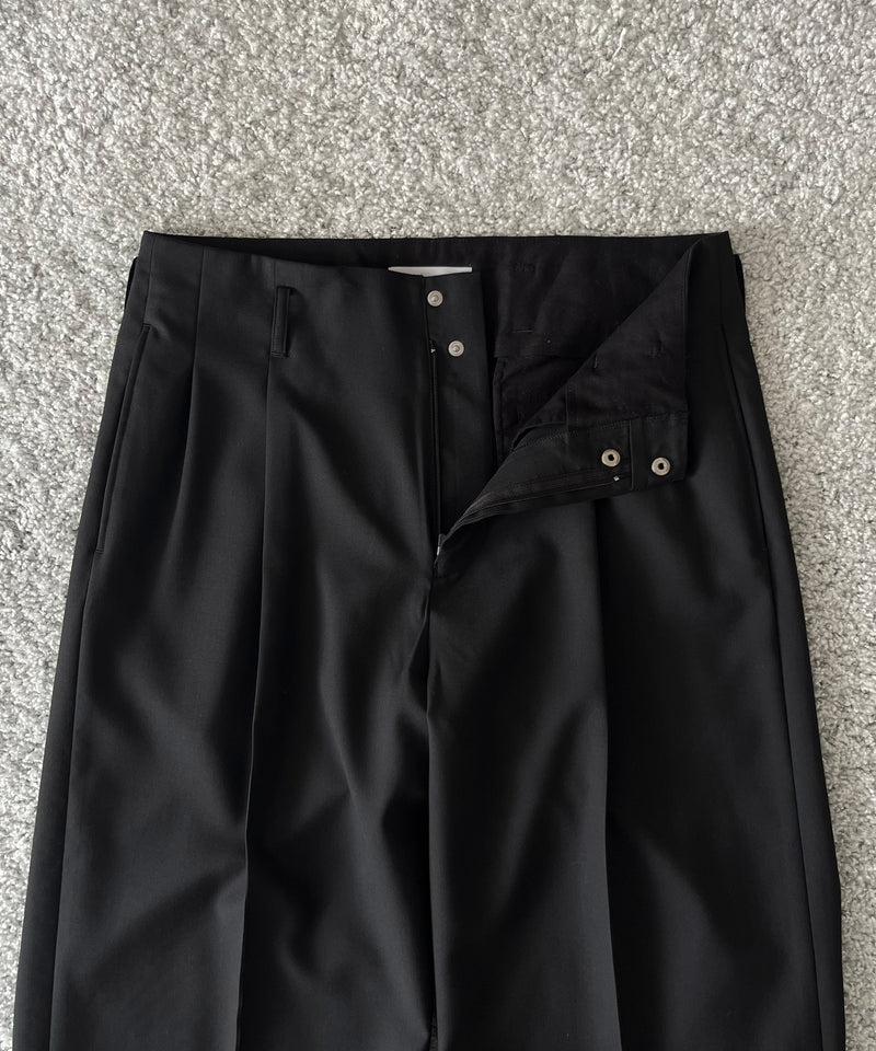 KAIKO Wool wide slacks "BLACK"