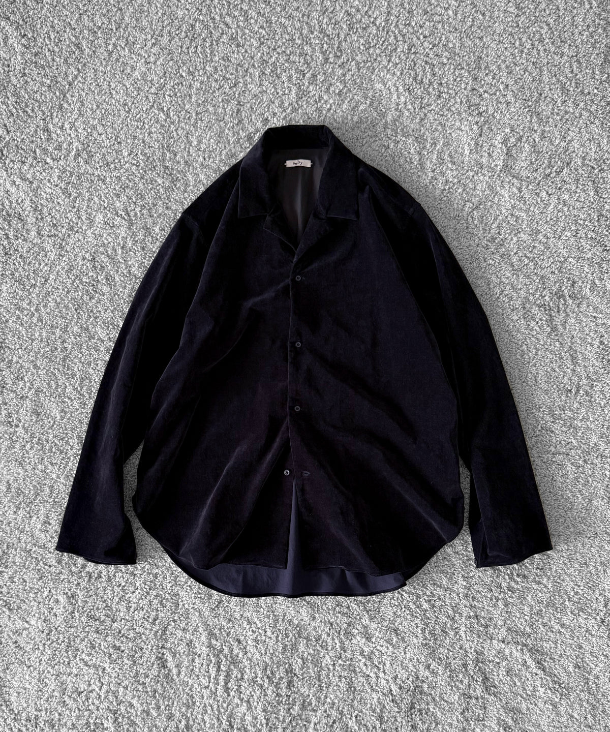 saby Lapel shirts- 21w corduroy sun fade processing - "OFF WHITE”