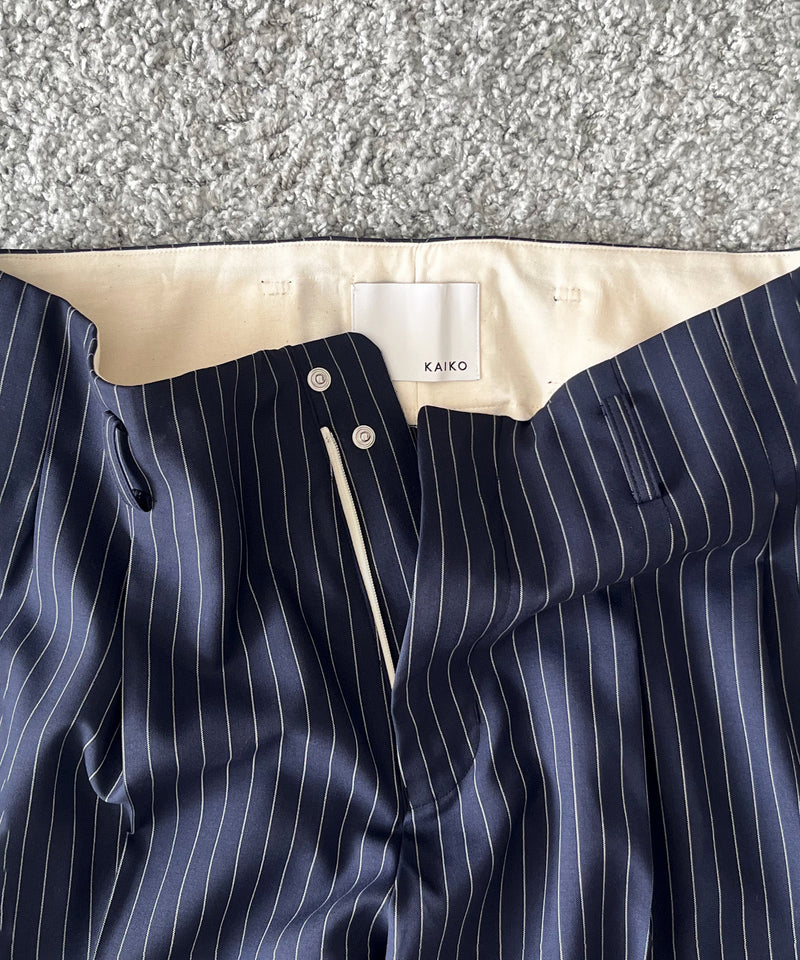 KAIKO Wool wide slacks "STRIPE"
