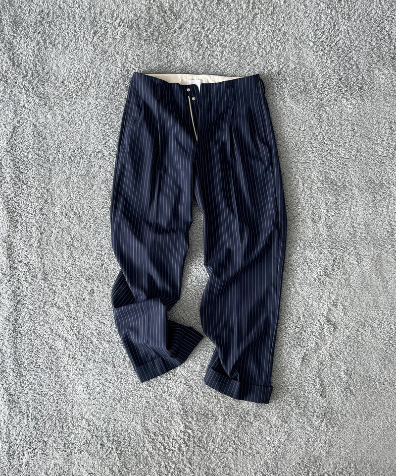 KAIKO Wool wide slacks "STRIPE"