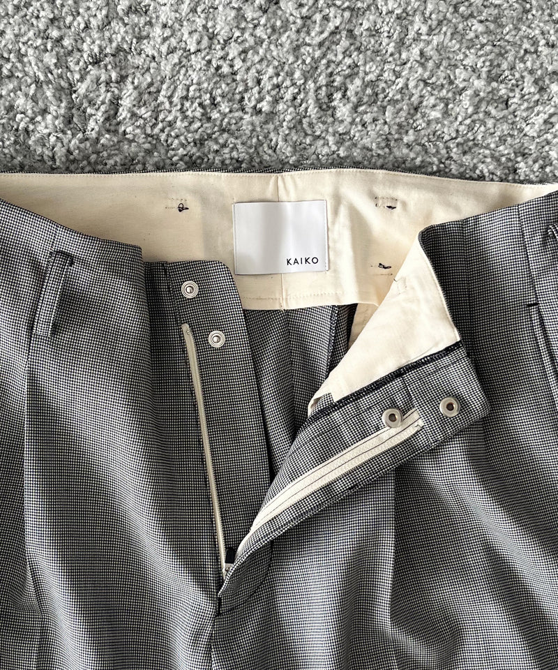KAIKO Wool wide slacks "HOUNDTOOTH"