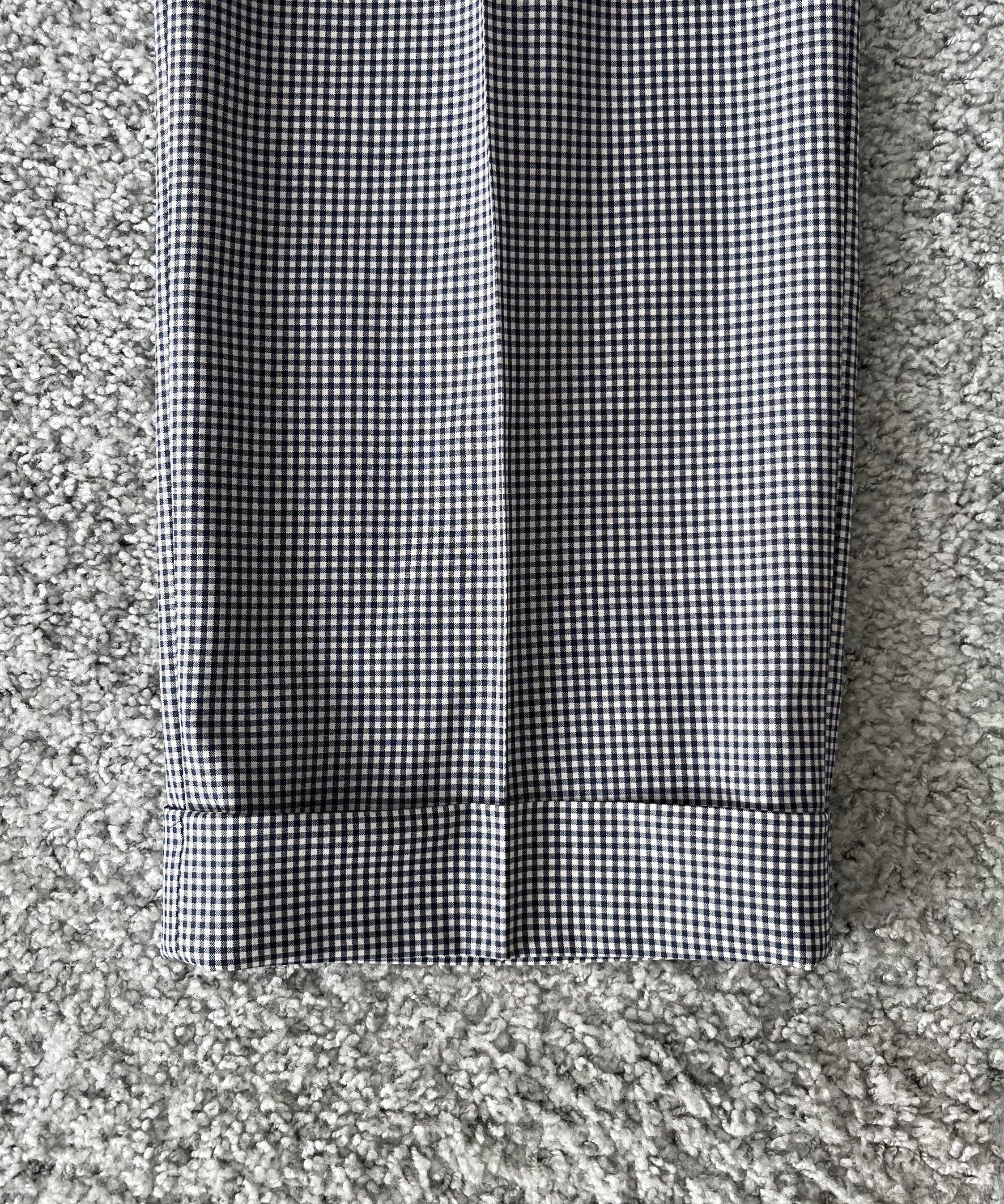 KAIKO Wool wide slacks "GINGHAM CHECK"