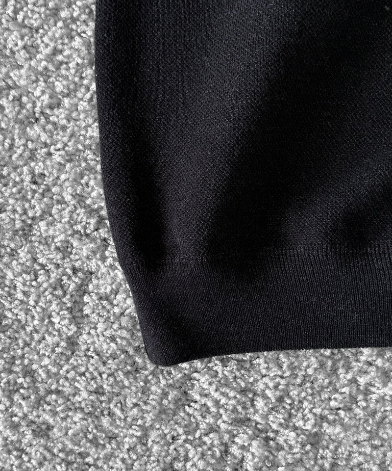 crepuscule Co/wo moss stitch skipper "BLACK"
