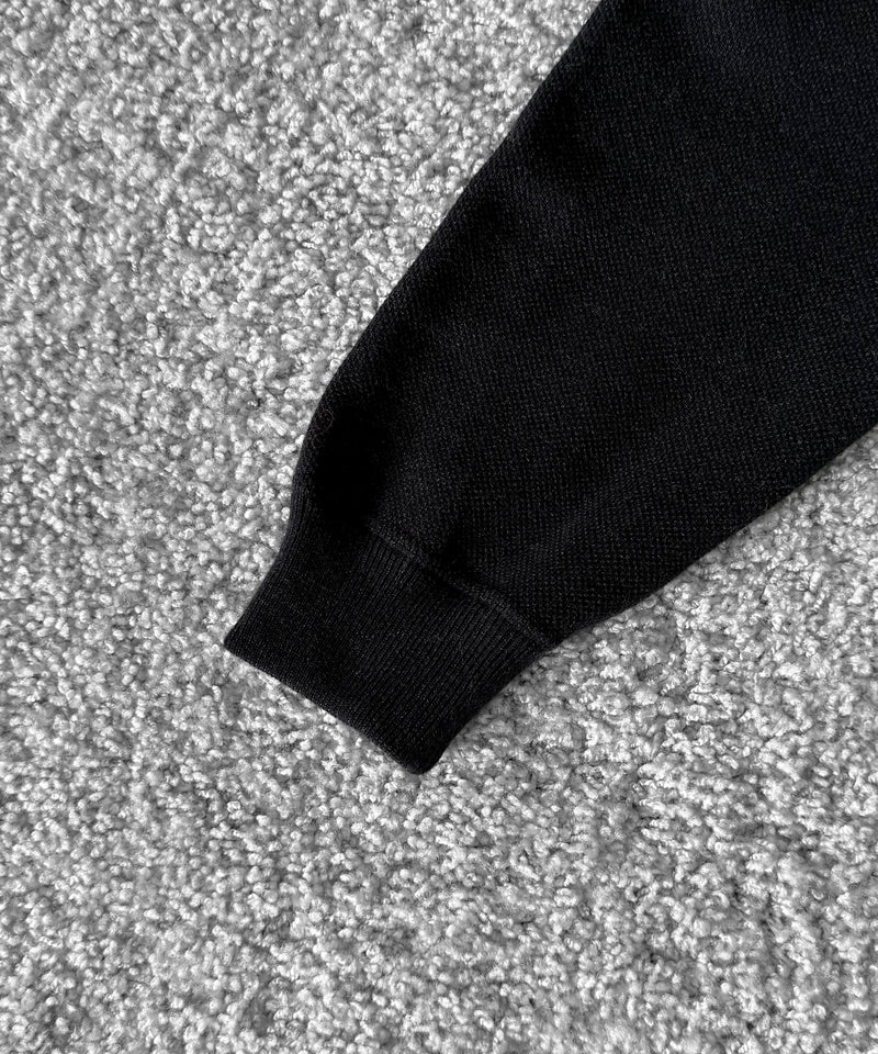 crepuscule Co/wo moss stitch skipper "BLACK"