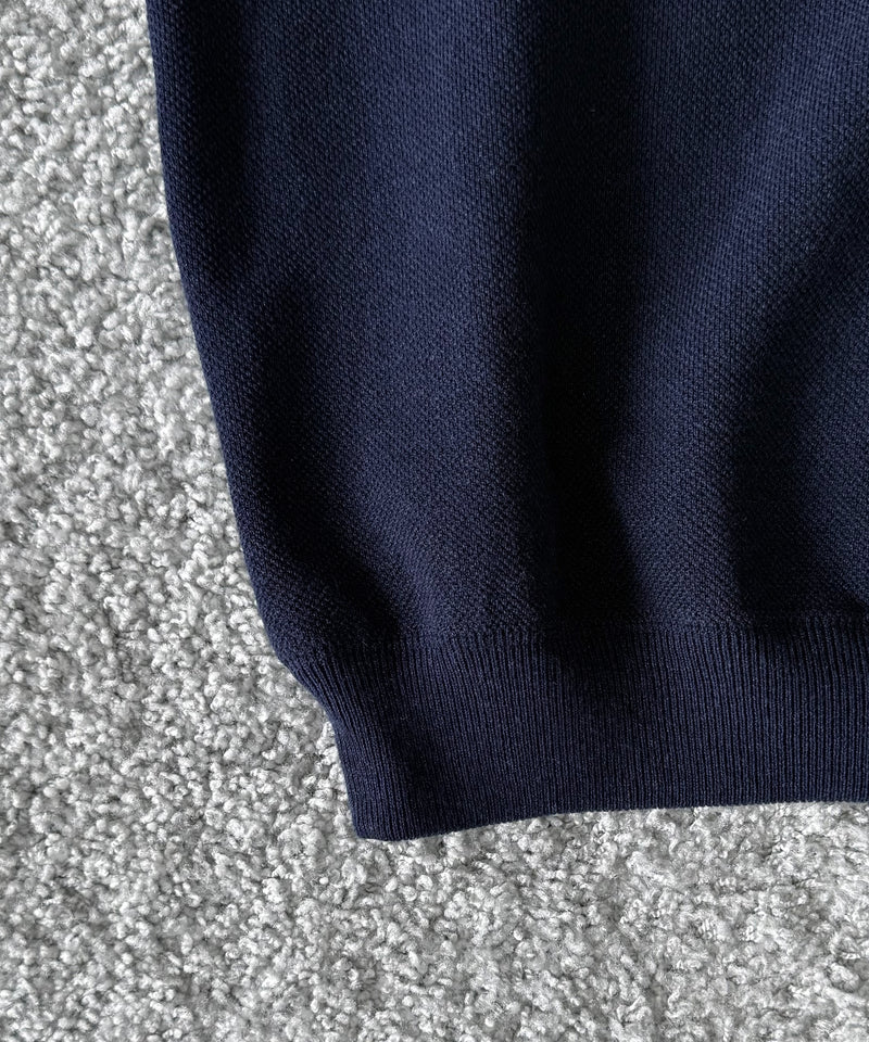 crepuscule Co/wo moss stitch skipper "NAVY"