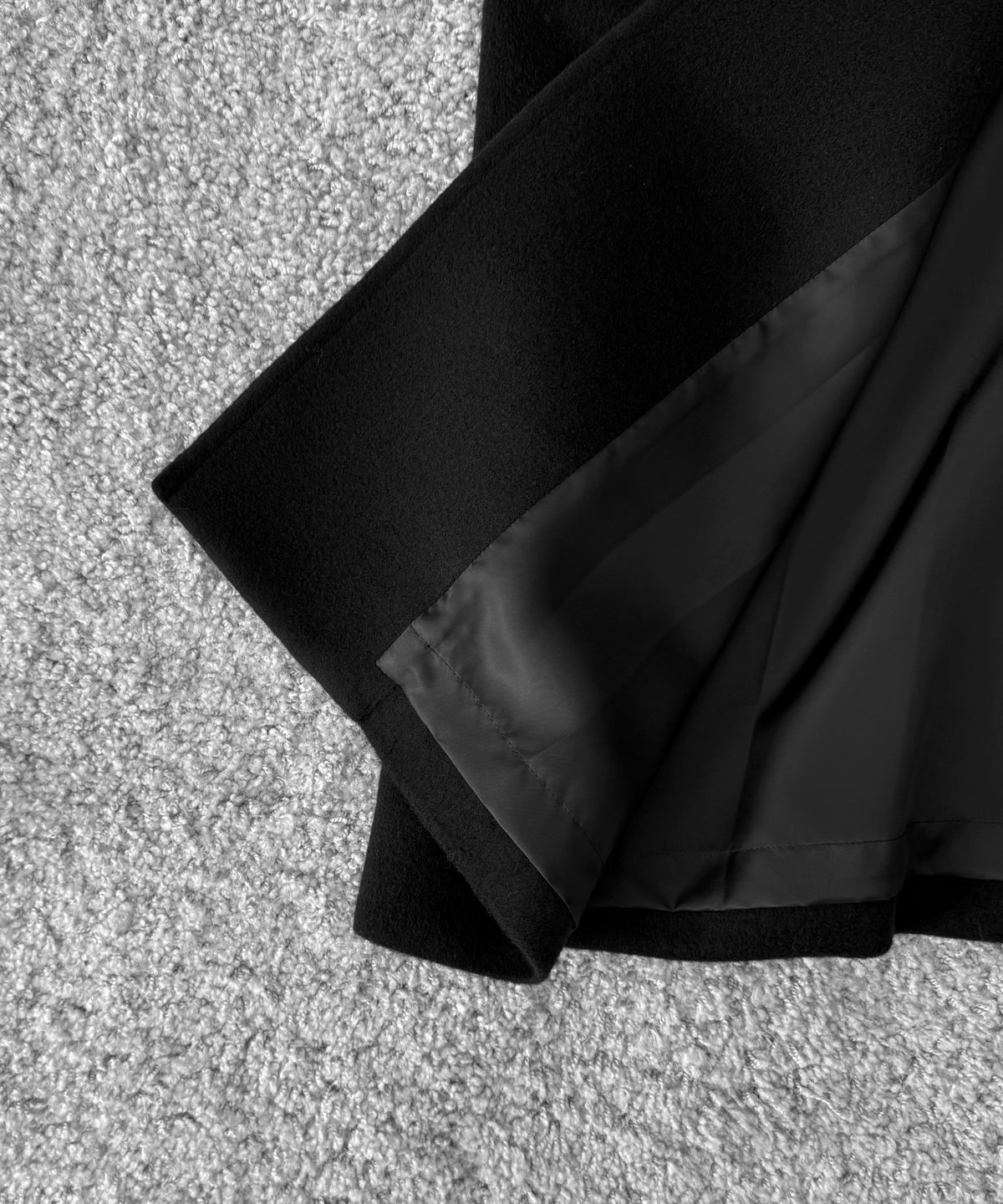 AURALEE Super fine wool mosser soutien collar coat “BLACK”