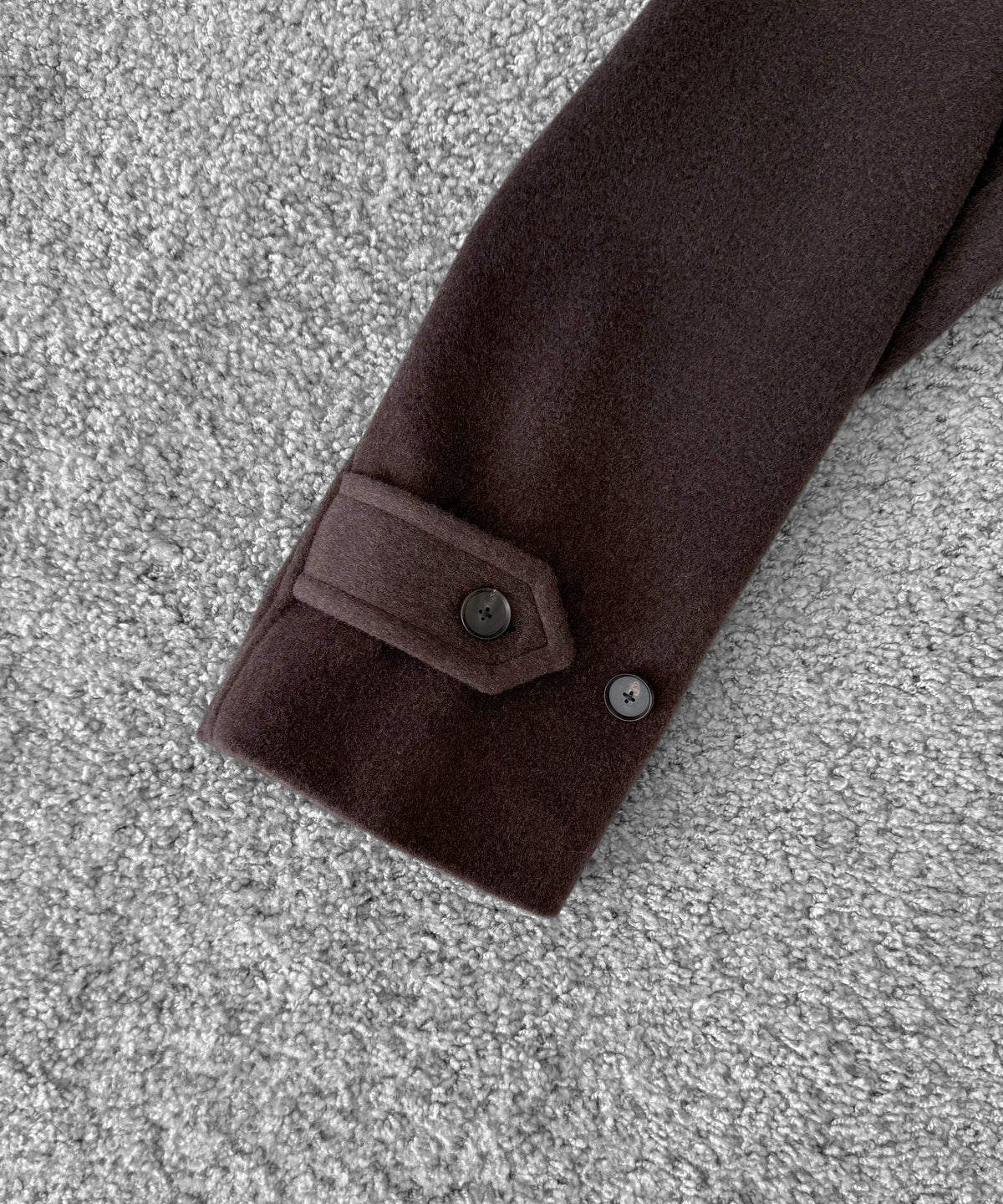 AURALEE Super fine wool mosser soutien collar coat “TOP BROWN”