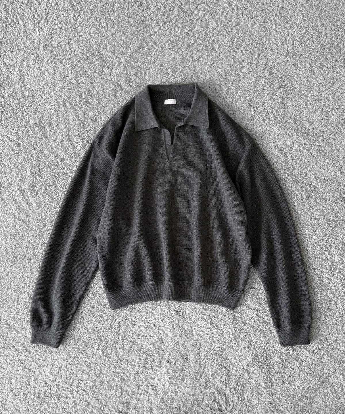 crepuscule Co/wo moss stitch skipper "BLACK"