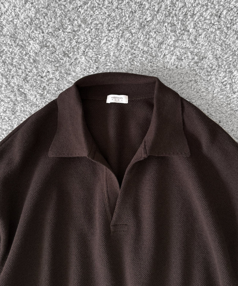 crepuscule Co/wo moss stitch skipper "BROWN"