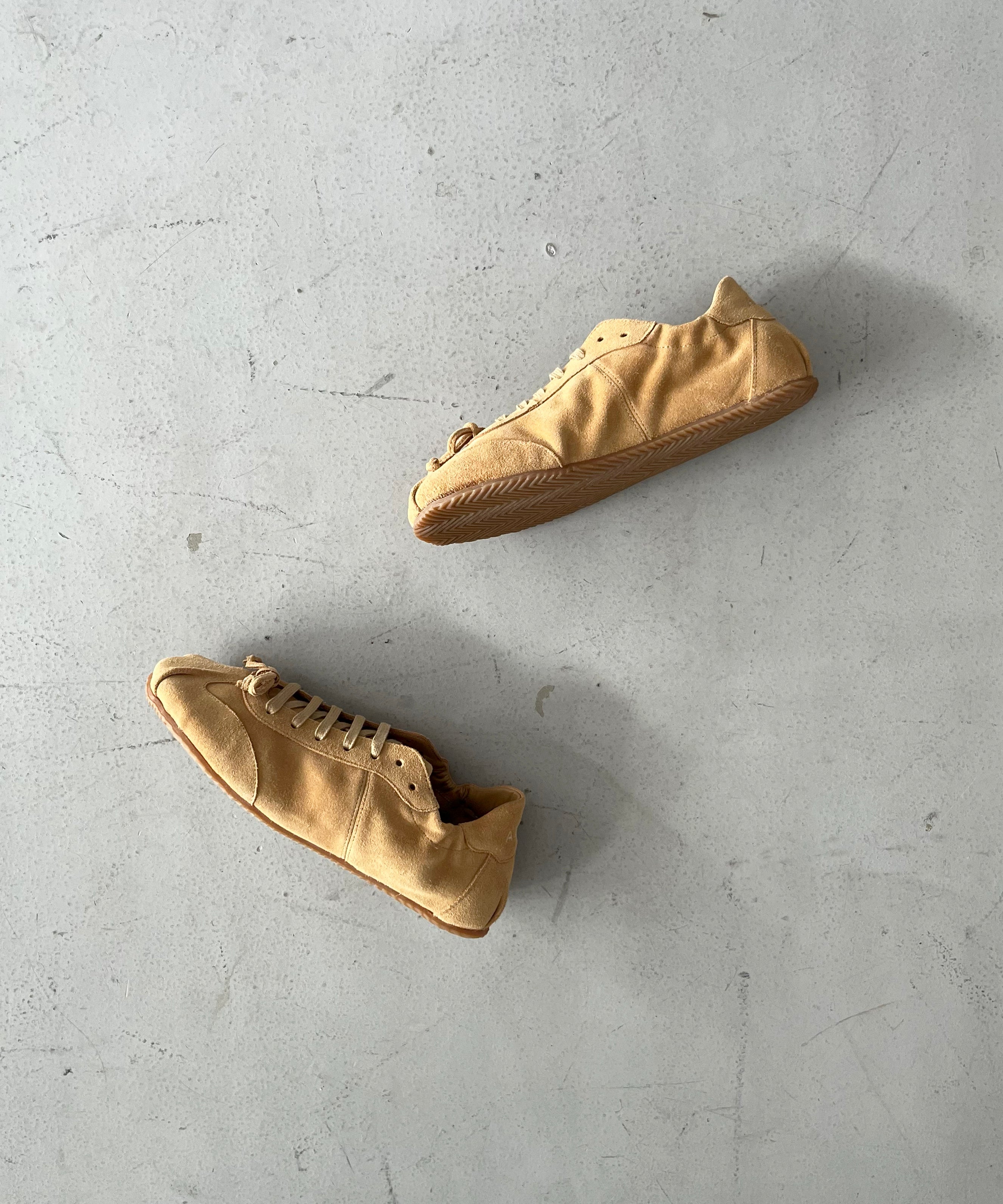 ABRA Sneaker ballerina shearling "BEIGE SUEDE"