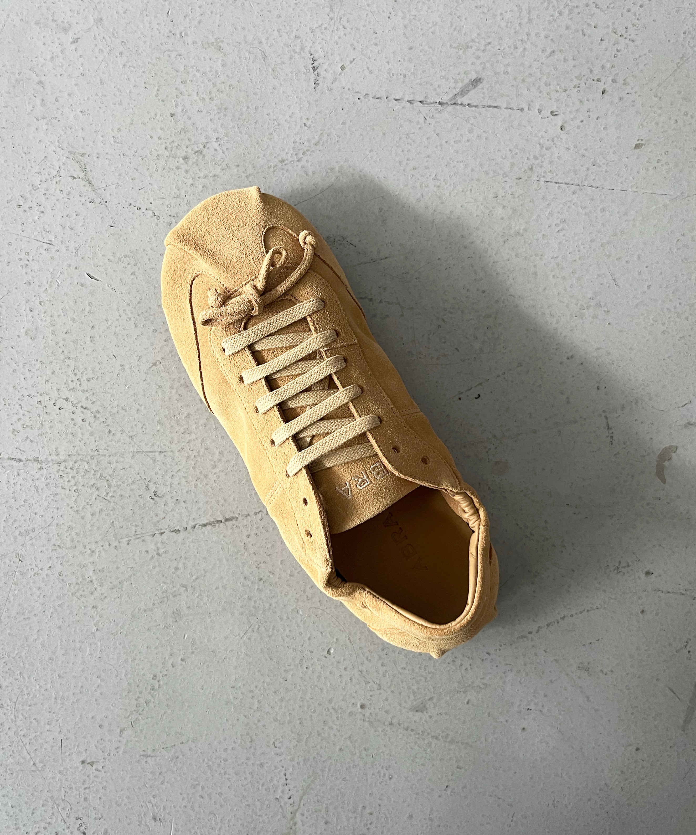ABRA Sneaker ballerina shearling "BEIGE SUEDE"