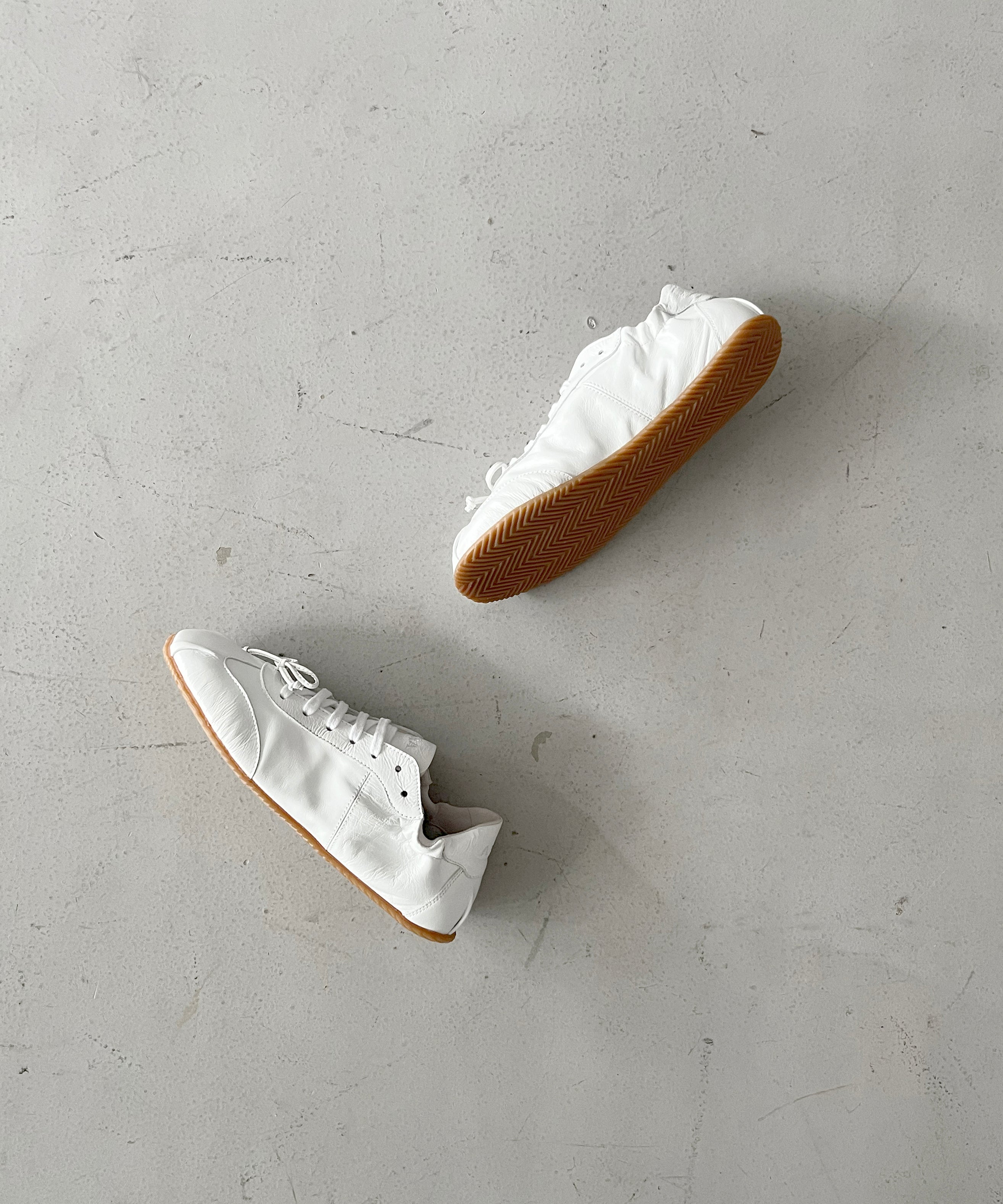 ABRA Leather sneaker ballerina "WHITE"