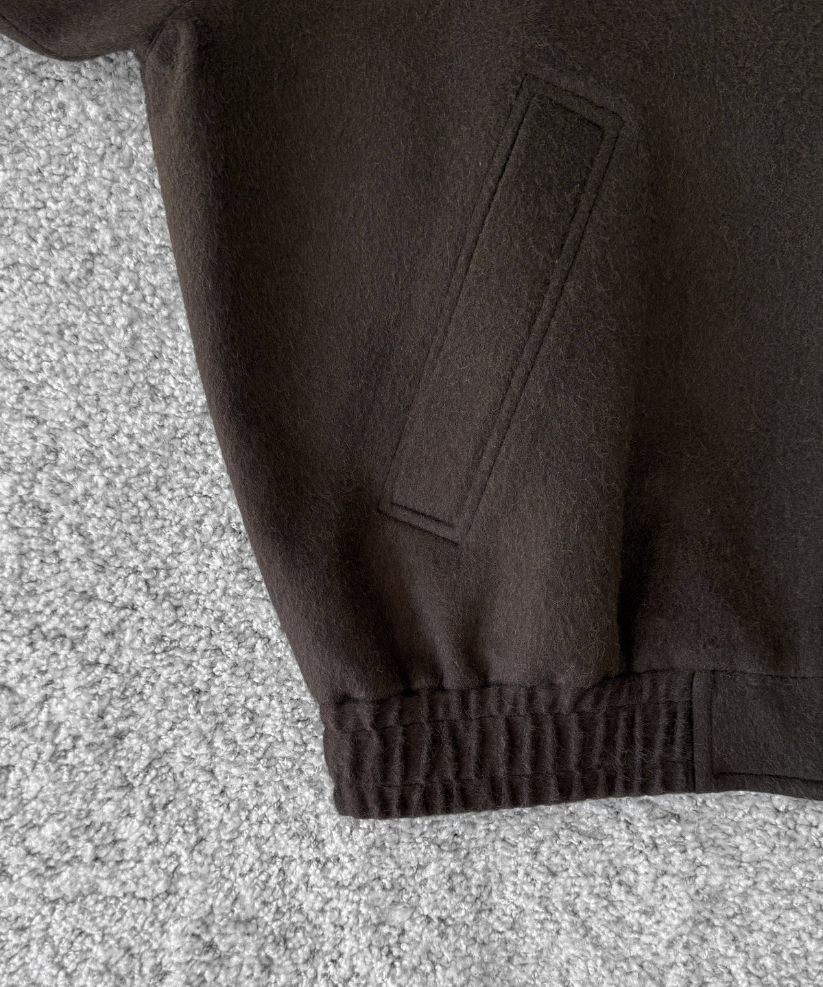 AURALEE Baby camel flannel zip blouson "DARK BROWN"