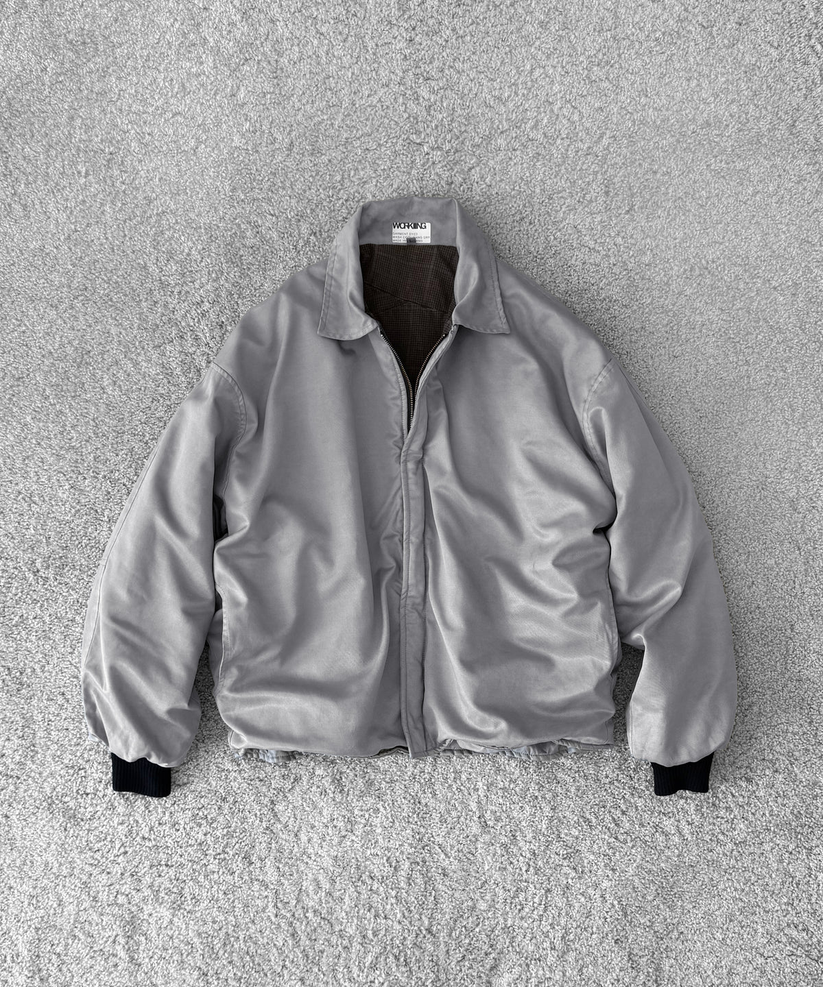 WORKING Loft bomber cotton nylon twill "SMUT"