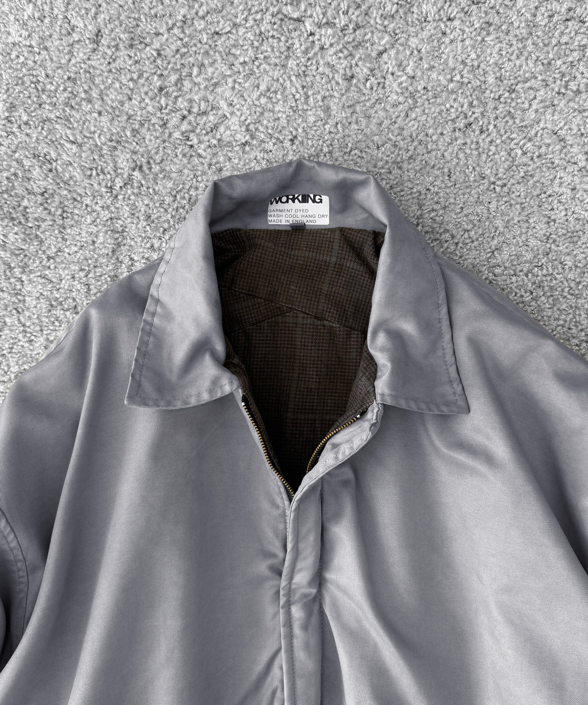 WORKING Loft bomber cotton nylon twill "SMUT"