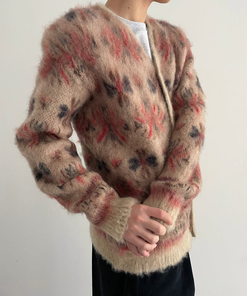 NEEDLES Mohair cardigan - folklore "CAMEL"