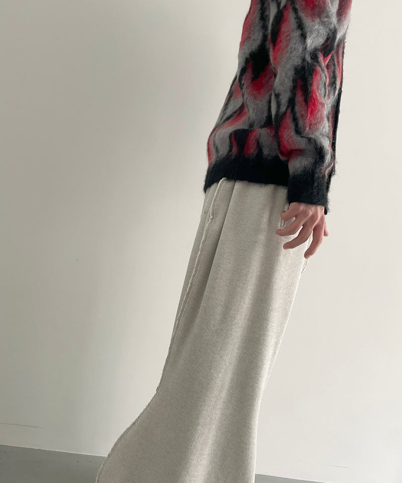 NEEDLES Mohair cardigan - abstract "BLACK / RED"