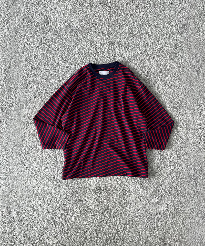 VOAAOV Border l/s tee "NAVY / RED"