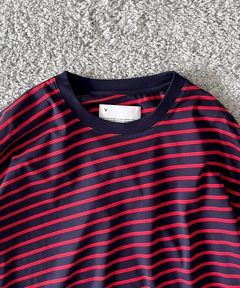 VOAAOV Border l/s tee "NAVY / RED"