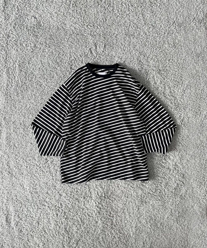 VOAAOV Border l/s tee "BLACK / WHITE"