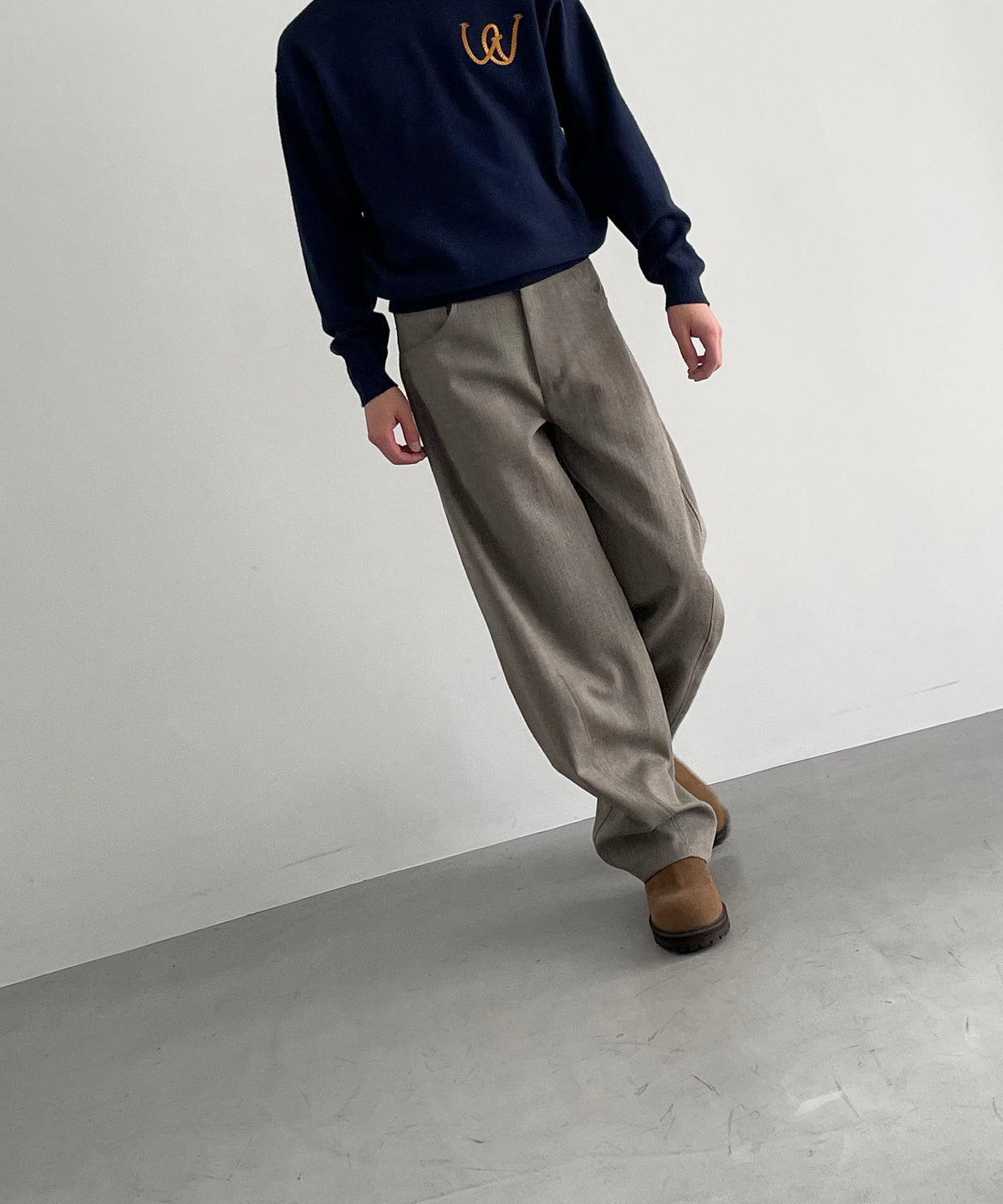 sefr Nasedo twisted trouser "BEIGE MELANGE"