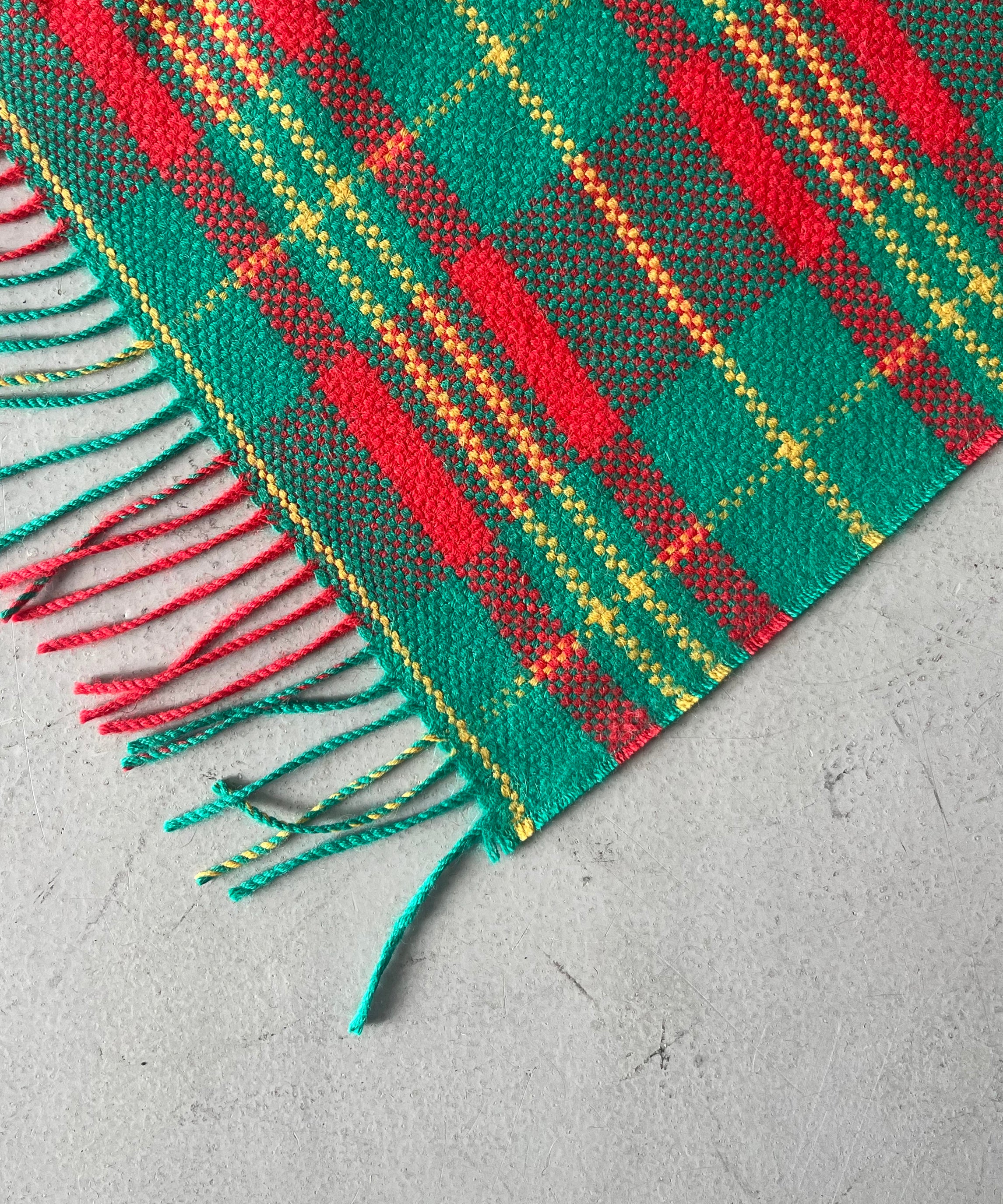 The Inoue Brothers Market check scarf "RASTA CHECK"