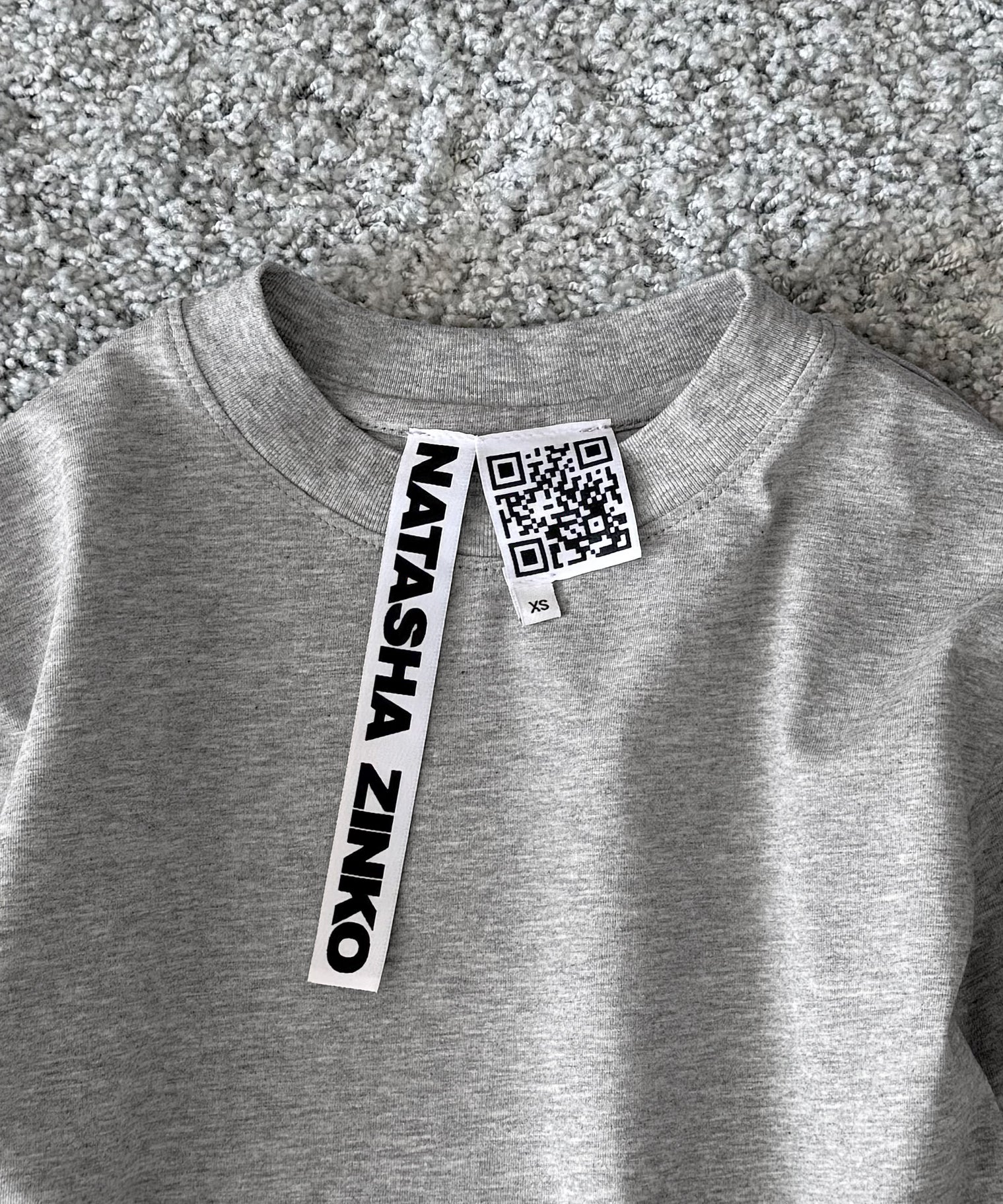 NATASHA ZINKO Draped ls t-shirt "GREY"