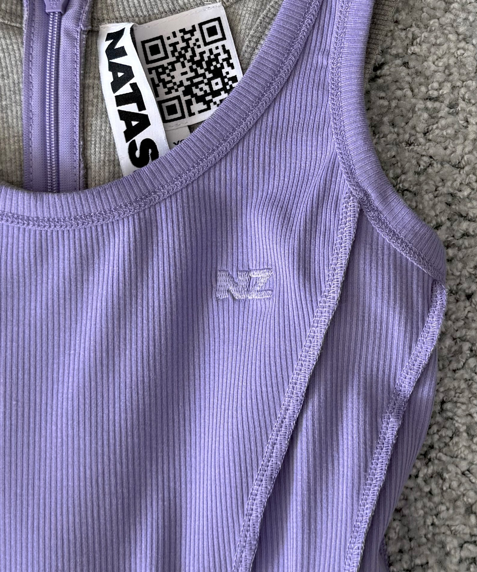NATASHA ZINKO Double tank top "LILAC/GREY"