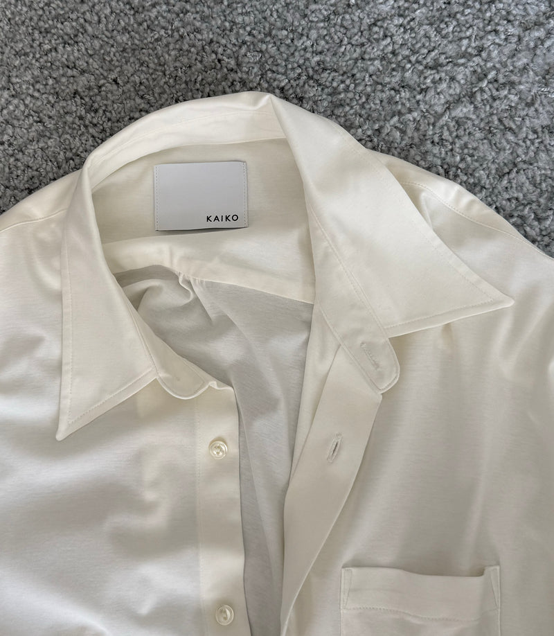 KAIKO Regular collar shirt "O.WHITE"