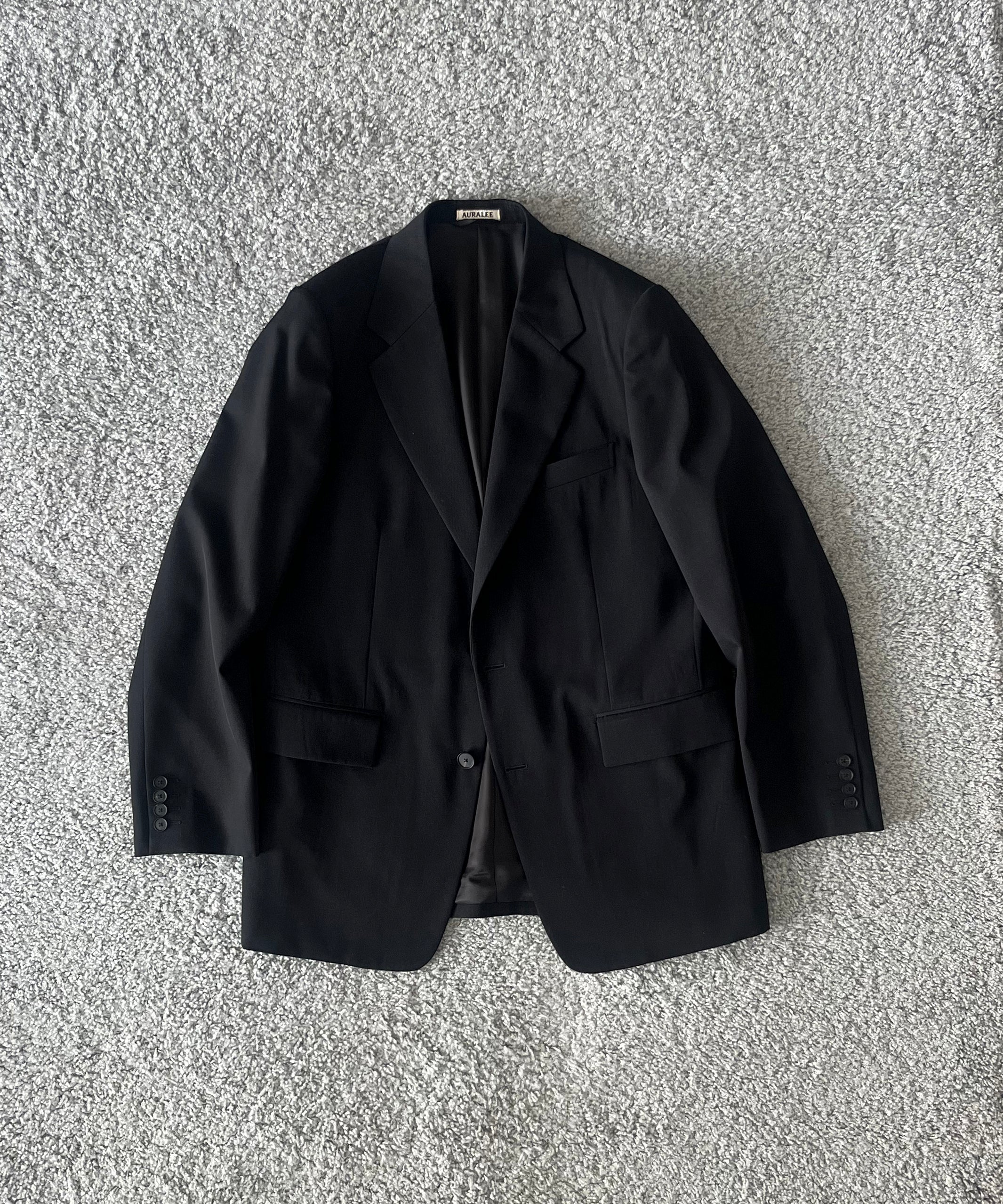 AURALEE Light wool max gabardine jacket "TOP BLACK"