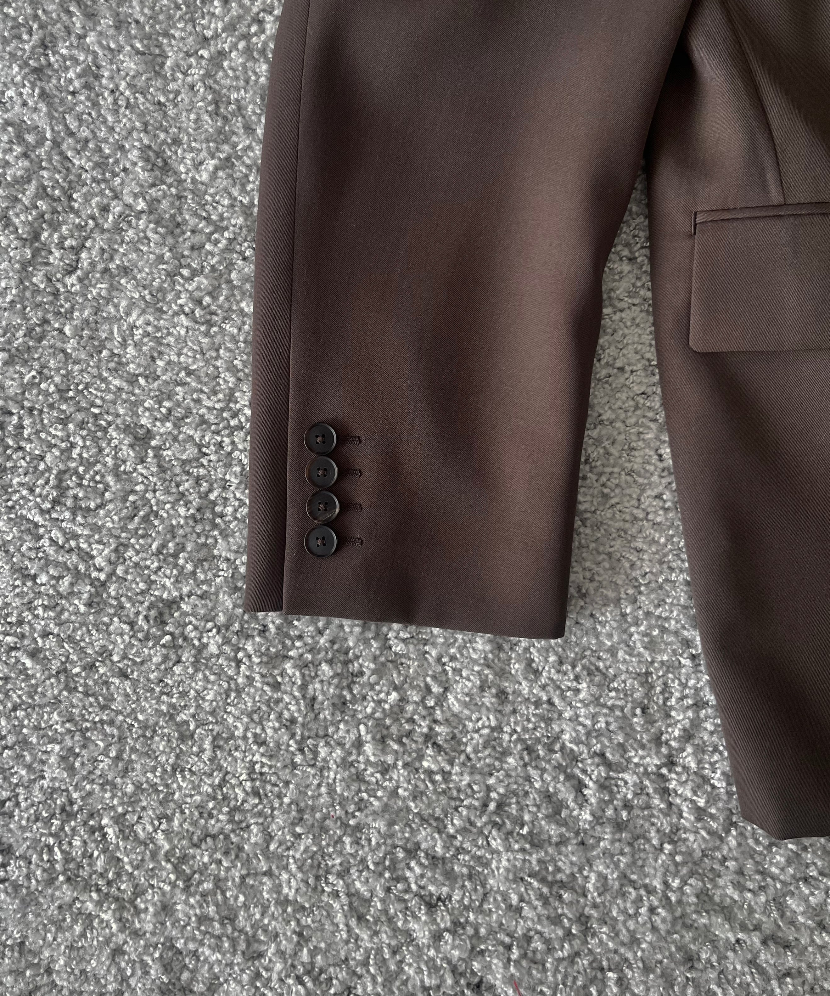 AURALEE Light wool max gabardine jacket "DARK BROWN"