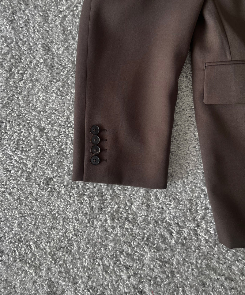 AURALEE Light wool max gabardine jacket "DARK BROWN"