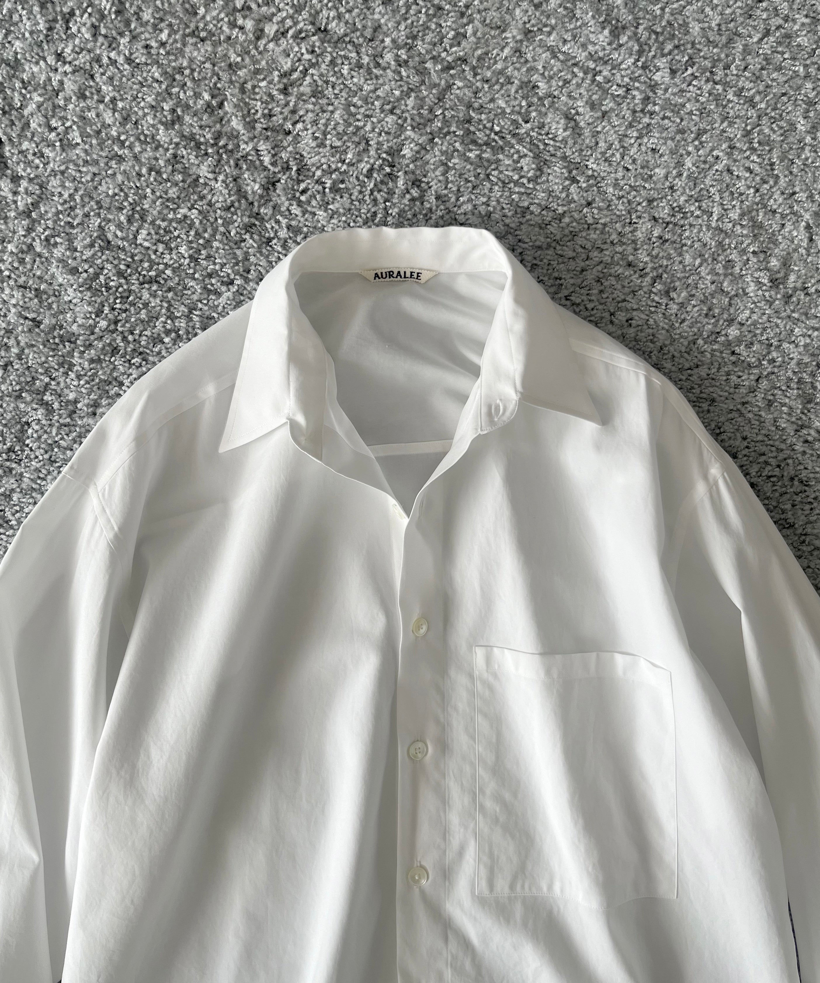 AURALEE【オーラリー】washed finx twill big shirt 