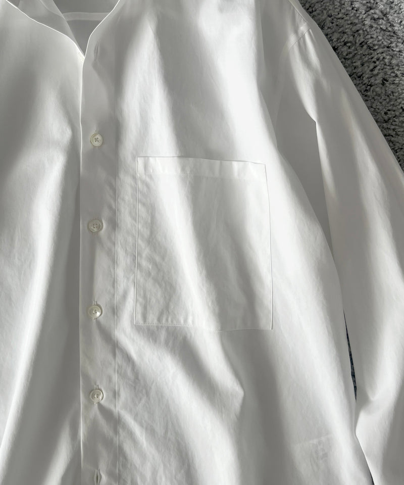 AURALEE Washed finx twill big shirt "WHITE"