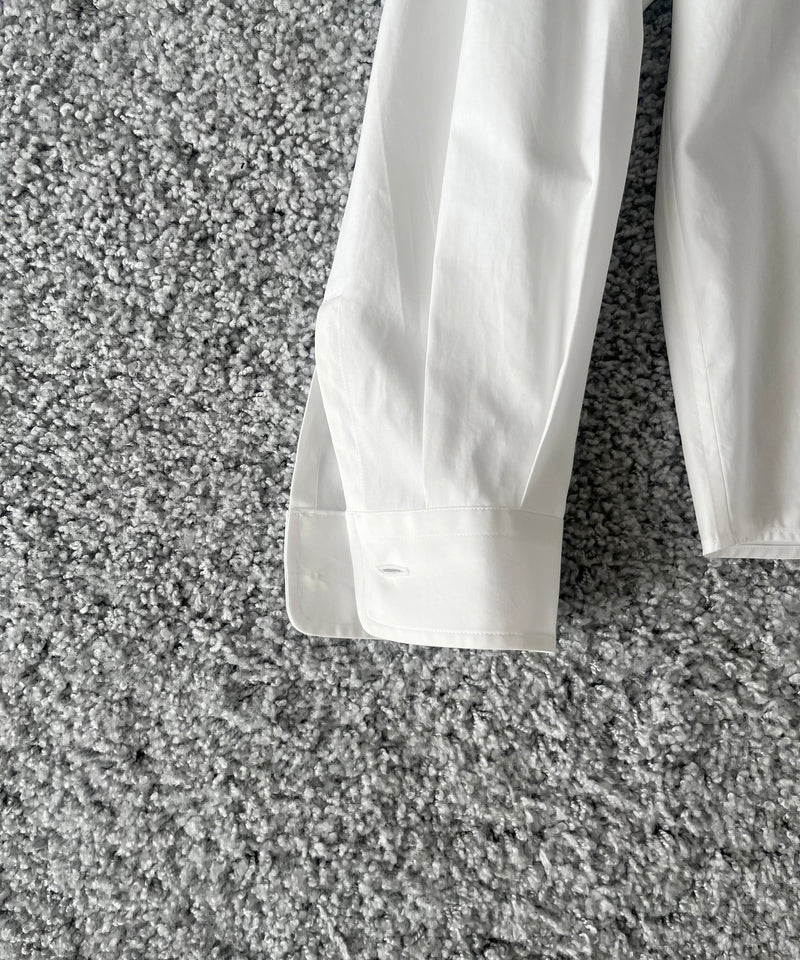 AURALEE Washed finx twill big shirt "WHITE"
