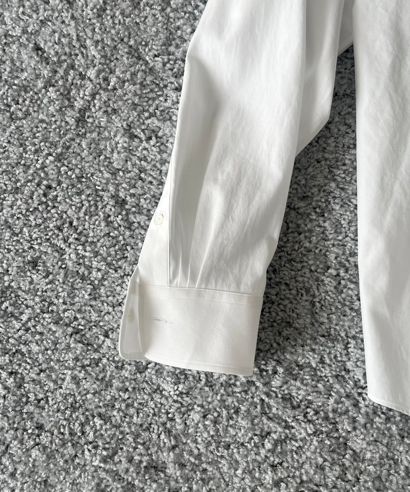 AURALEE Washed finx twill shirt "WHITE"
