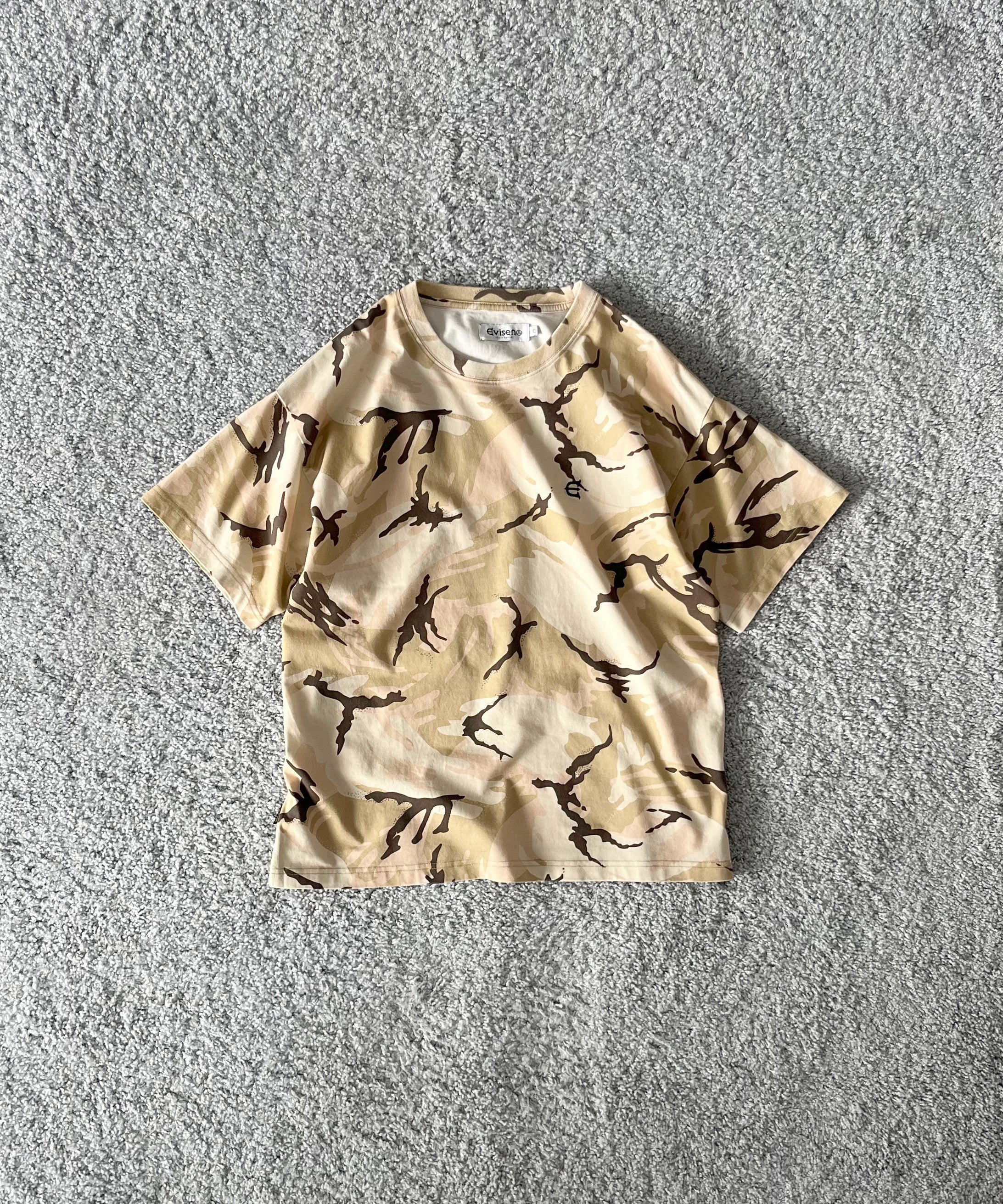 Evisen Skateboardsゑ E logo camo tee "SAND CAMO"