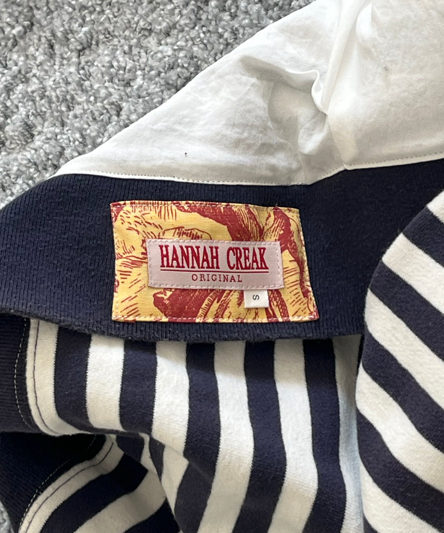 HANNAH CREAK Stud zip up hoodie "NAVY"