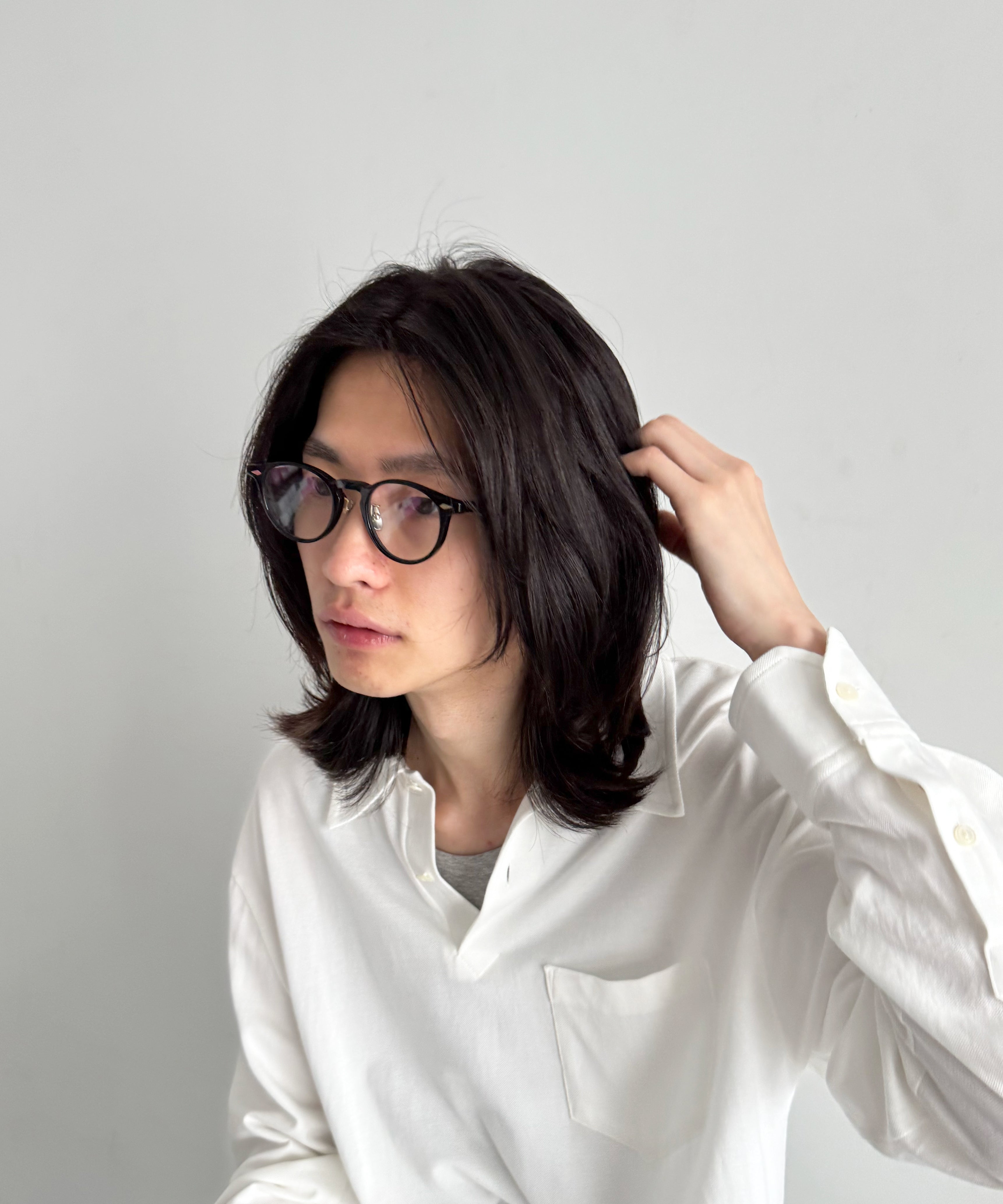 NOCHINO OPTICAL "Tsukiyomi" "#1 GLOSS BLACK × CLEAR to GREY"