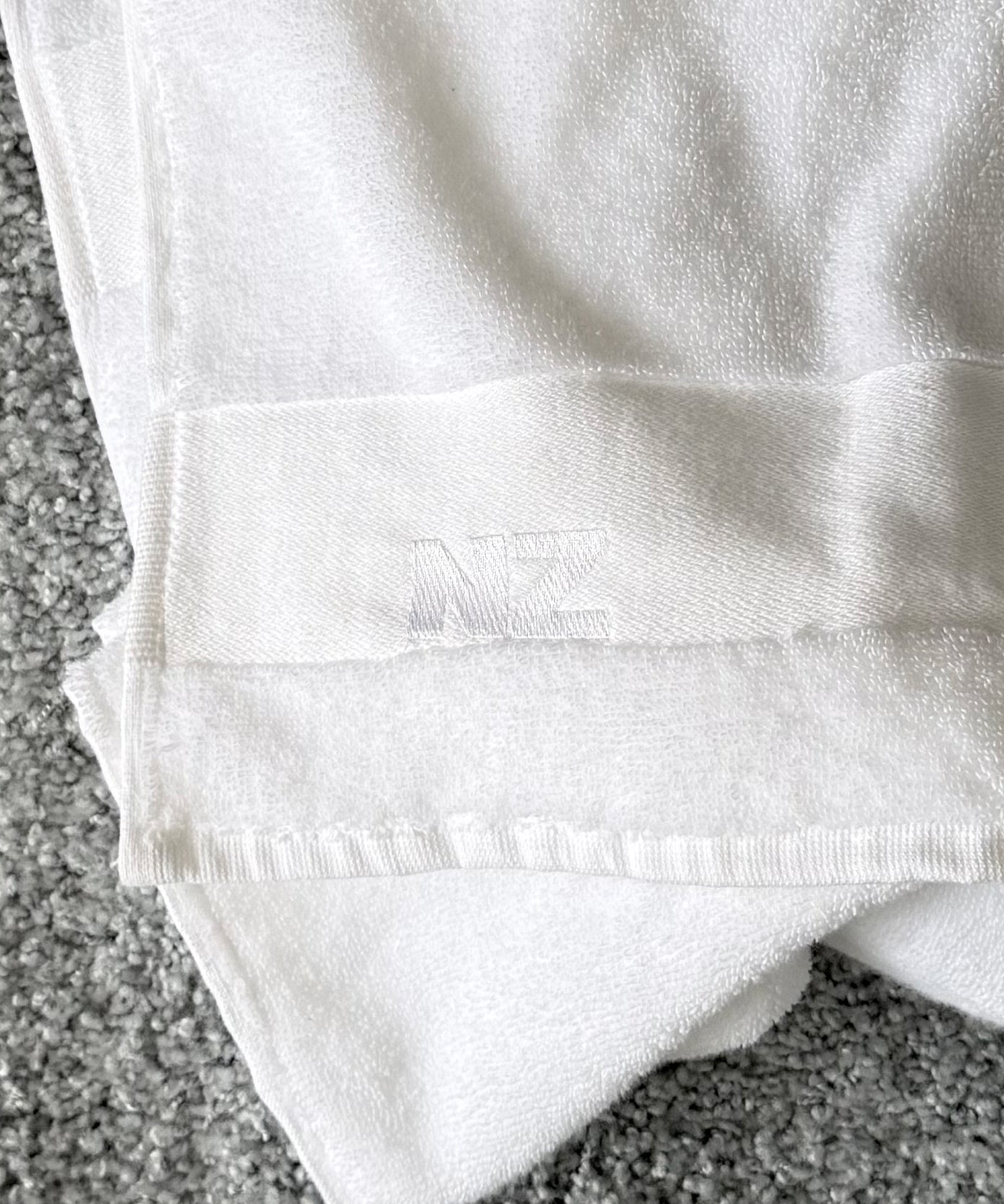 NATASHA ZINKO Large terry bag "WHITE"