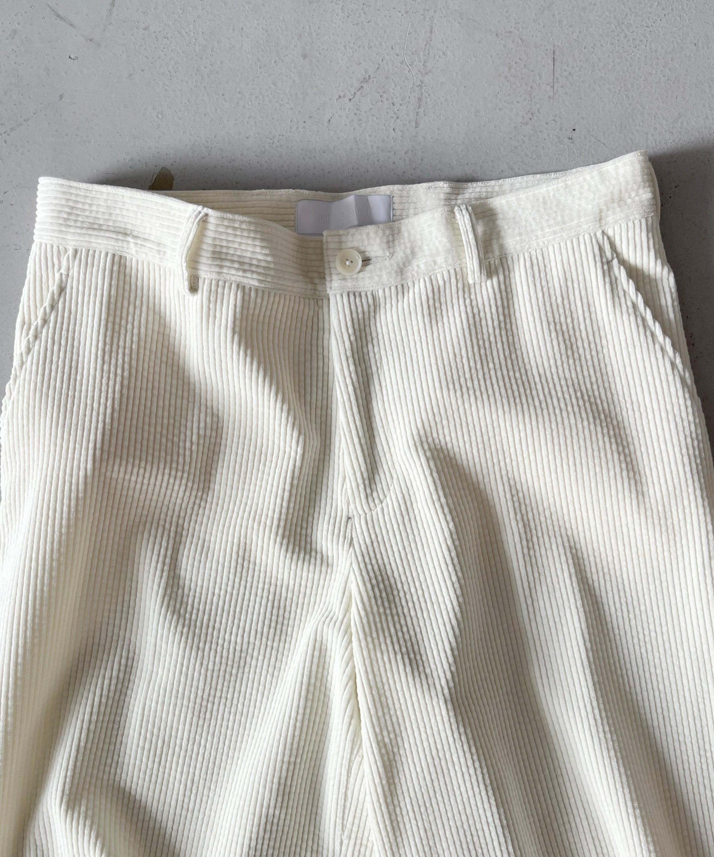 NEONSIGN Finx corduroy wide pants "CEMENT"